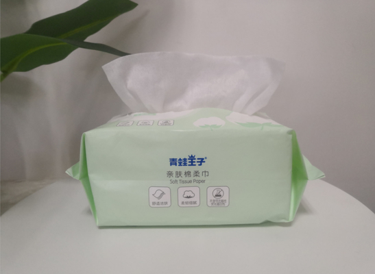 Disposable 100% Cotton Viscose Nonwoven Facial Tissues Dry Wipes For Beauty Cleaning