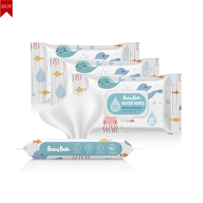 Private Label Disposable Wet Wipes OEM Face And Hand Clean For Sensitive Baby Skin
