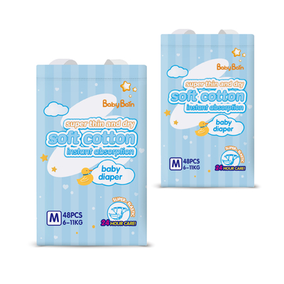 3D Leak Preventation Disposable Baby Diaper Breathable Super Soft