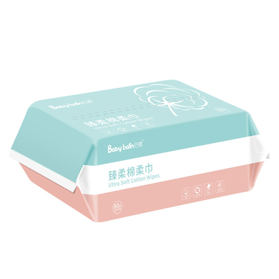 Baby Facial Disposable Dry Tissues 100% Cotton For Daily Use