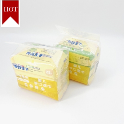 Household Cotton Natural Disposable Baby Wipes Soft Unscented For Sensitive Skin