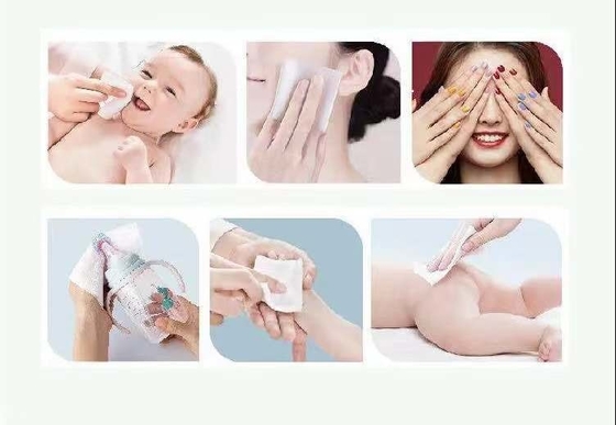 OEM Removal Wipe Free Oil Organic Make Up Removing Private Label Facial Dry Cotton Tissue Wipes