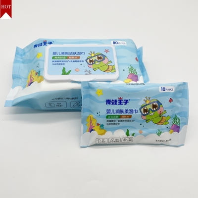 ISO Non Woven Free Sample Cleaning Disposable Wet Wipe Unscented For Baby