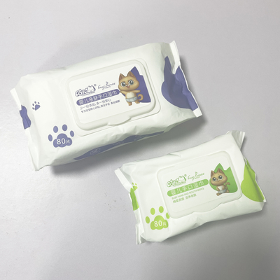 Wet Tissue 80 Pulls Soft Non Woven Baby Wipes With Lid