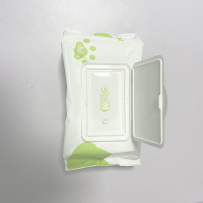 Wet Tissue 80 Pulls Soft Non Woven Baby Wipes With Lid
