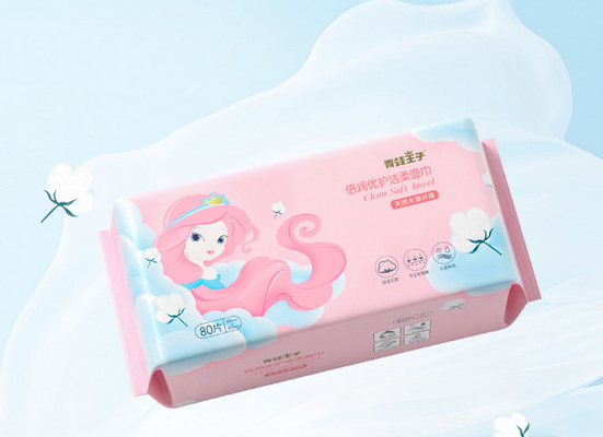 Custom Soft Cotton Disposable Daily Cleansing Facial Towelettes For Dry And Wet Using