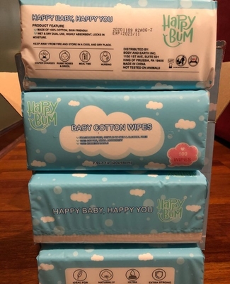 Disposable Tissues Dry Baby Facial Tissue 100% Cotton Tissues For Daily