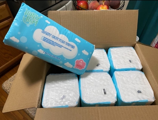 Disposable Tissues Dry Baby Facial Tissue 100% Cotton Tissues For Daily