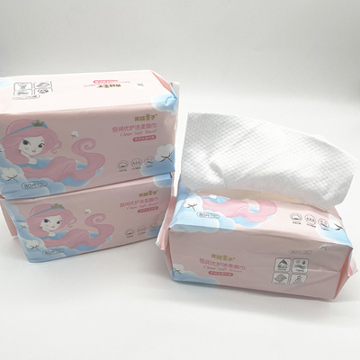 Custom Facial Soft Cotton Non Woven Fabric Tissue Disposable Dry Wipes
