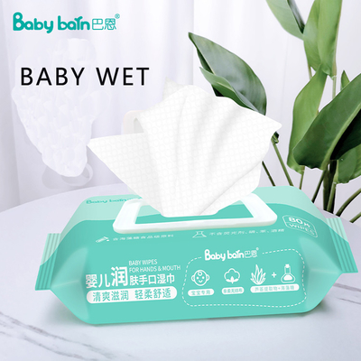 Natural Organic 99% Water Bamboo Fiber Baby Wet Wipes For Sensitive Skin