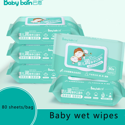 Natural Organic 99% Water Bamboo Fiber Baby Wet Wipes For Sensitive Skin