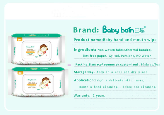 Customization Ultra Soft Nonwoven Sensitive 80pcs Baby Wet Wipes Supplier In China