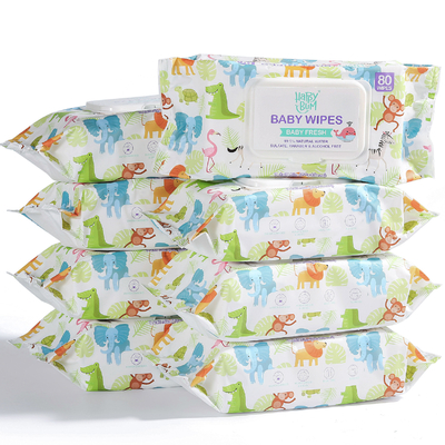 Baby Organic Ultra Softly Disposable Wet Wipes Alcohol Free Customized OEM