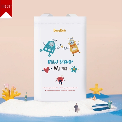 Doubled Hydrophobic Non Woven Fabric Pull Up Baby Diapers Spunlace Material