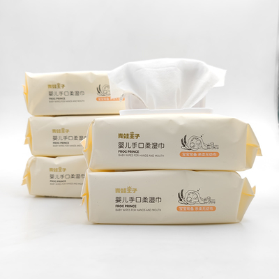 Sensitive Skin Care ECO Friendly Biodegradable Wet Baby Wipes Plant-Based Bamboo Fiber