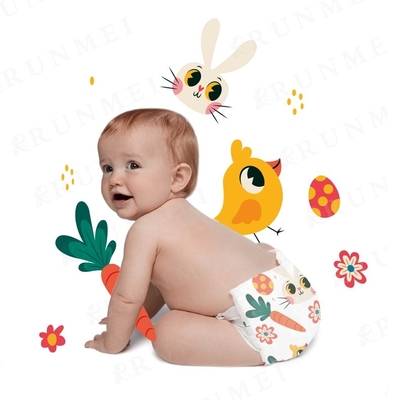 Super Softy Disposable Baby Diaper With Glue Wetness Indicator