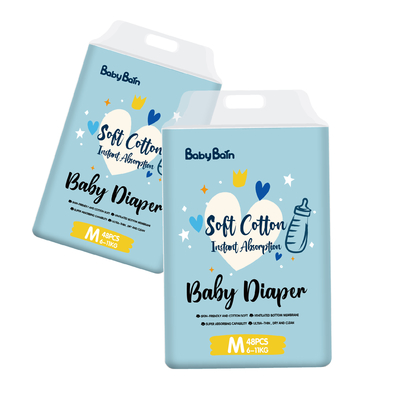 Super Softy Disposable Baby Diaper With Glue Wetness Indicator