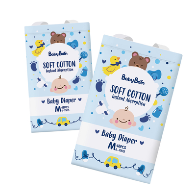 Super Softy Disposable Baby Diaper With Glue Wetness Indicator