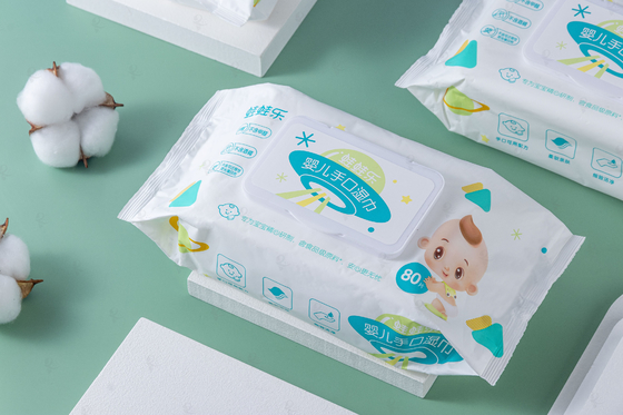 Happy and nice Unscented disposable baby wipes For Hands Face China Factory Wet Wipes