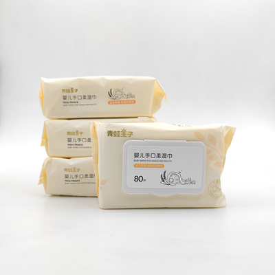 Customized Private Label Unscented Bamboo Natural Fabric Biodegradable Baby Water Wipes