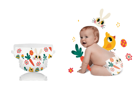 Non Woven Fabrics Disposable Softable Baby Diaper C Grade