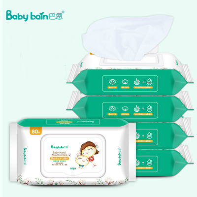 Household Single Package Disposable Wet Wipes Non Woven Fabric For Hand Cleaning