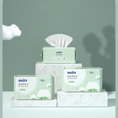 OEM Removal Wipe Free Oil Organic Make Up Removing Private Label Facial Dry Cotton Tissue Wipes