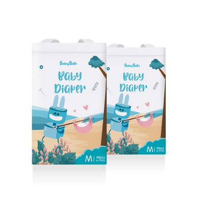 Hot sale baby diapers 1 size disposable breathable absorption in bulk