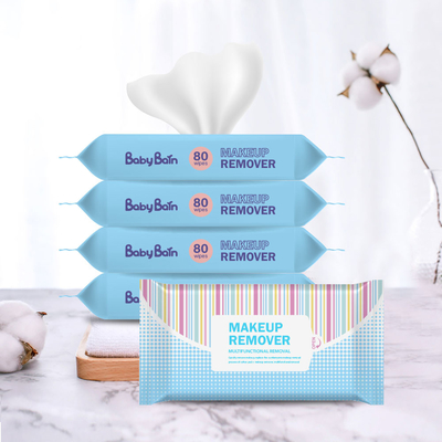 Wholesale Custom Logo Organic Facial Cleansing and Gentle Make up Remover Face Wipes for women