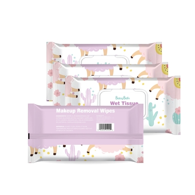 Wholesale Feminine newest style Make up wipe Organic Gentle Makeup Remover Wet Wipes Cleansing Face Wipes for woman