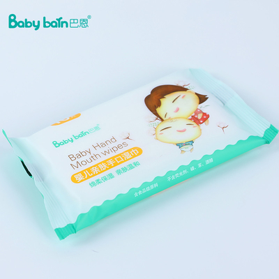 80pc per bag Natural Fabric Custom Nonwoven Baby Wet Wipes Biodegradable Ultra Soft