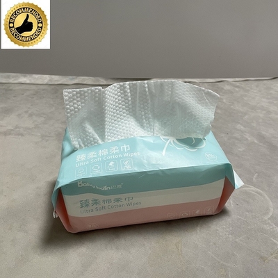 80pcs Super Soft Disposable Dry Wipes Non Woven Facial Tissue