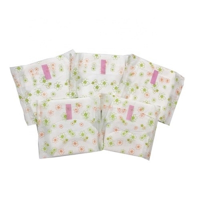 Anti Bacterial 2g Ladies Sanitary Napkins Airlaid Core Winged Cotton
