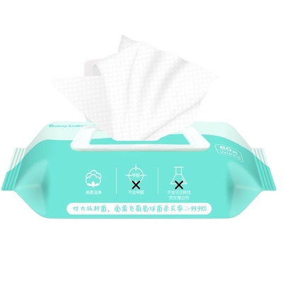 Natural Moisturizing Aloe Vera No Additives Baby Alcohol Free Wet Wipes 60pcs