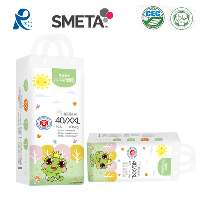 Wet Indicator 480ml Disposable Baby Diaper Absorbent Layer Soft Non Woven