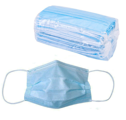 Pharmaceutical Grade Earloop Disposable Face Mask Elastic Earloop 17.5x9.5cm