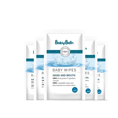 No Fragrance 60pcs Sensitive Skin Disposable Wet Wipes Non Woven Spunlace