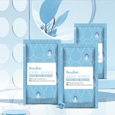 Cross Plain Spunlace Disposable Wet Wipes 60pcs RO Purified Water